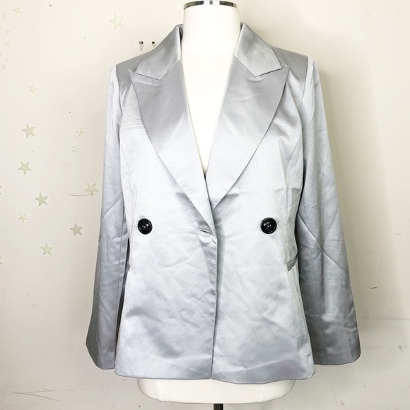 Dolce Cabo satin grey/silver blazer - Picture 9 of 9